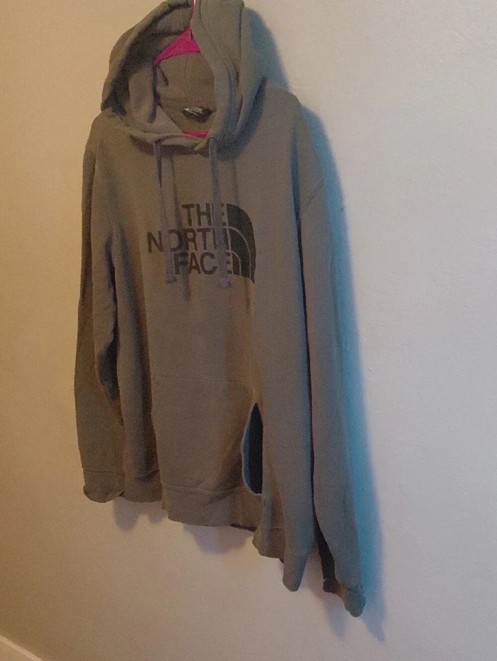 The North Face Men's Olive Green Logo Hooded Sweatshirt